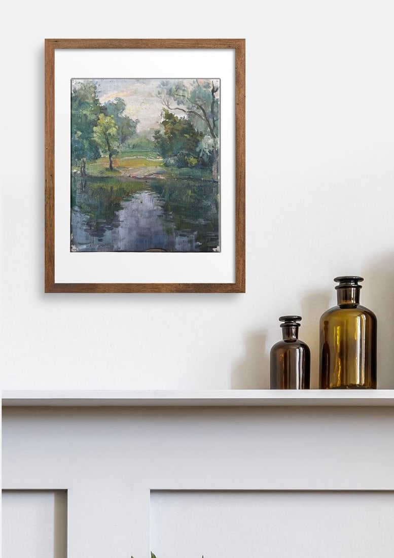 Oil painting Rest in the forest Unknown artist - 2