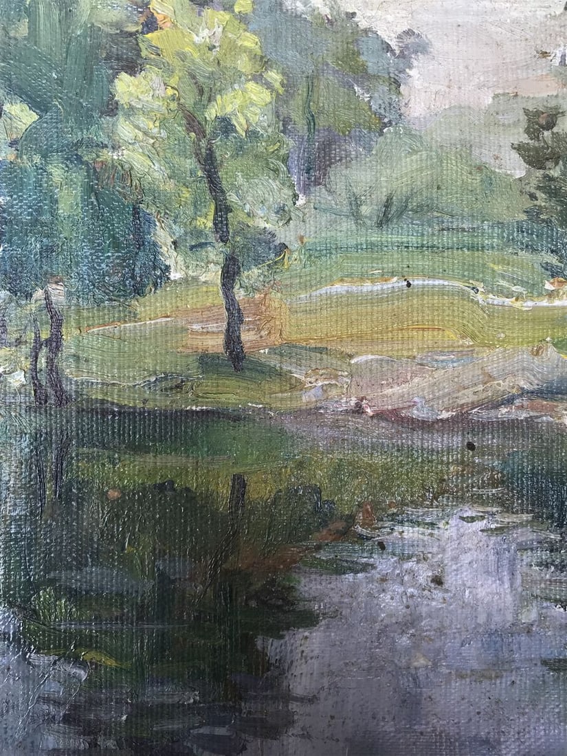 Oil painting Rest in the forest Unknown artist - 7