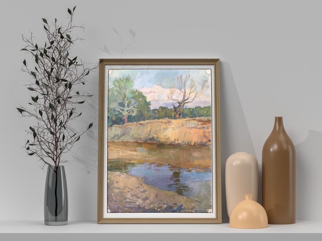 Oil painting River Psyol Wihyrovskii Victor - 2