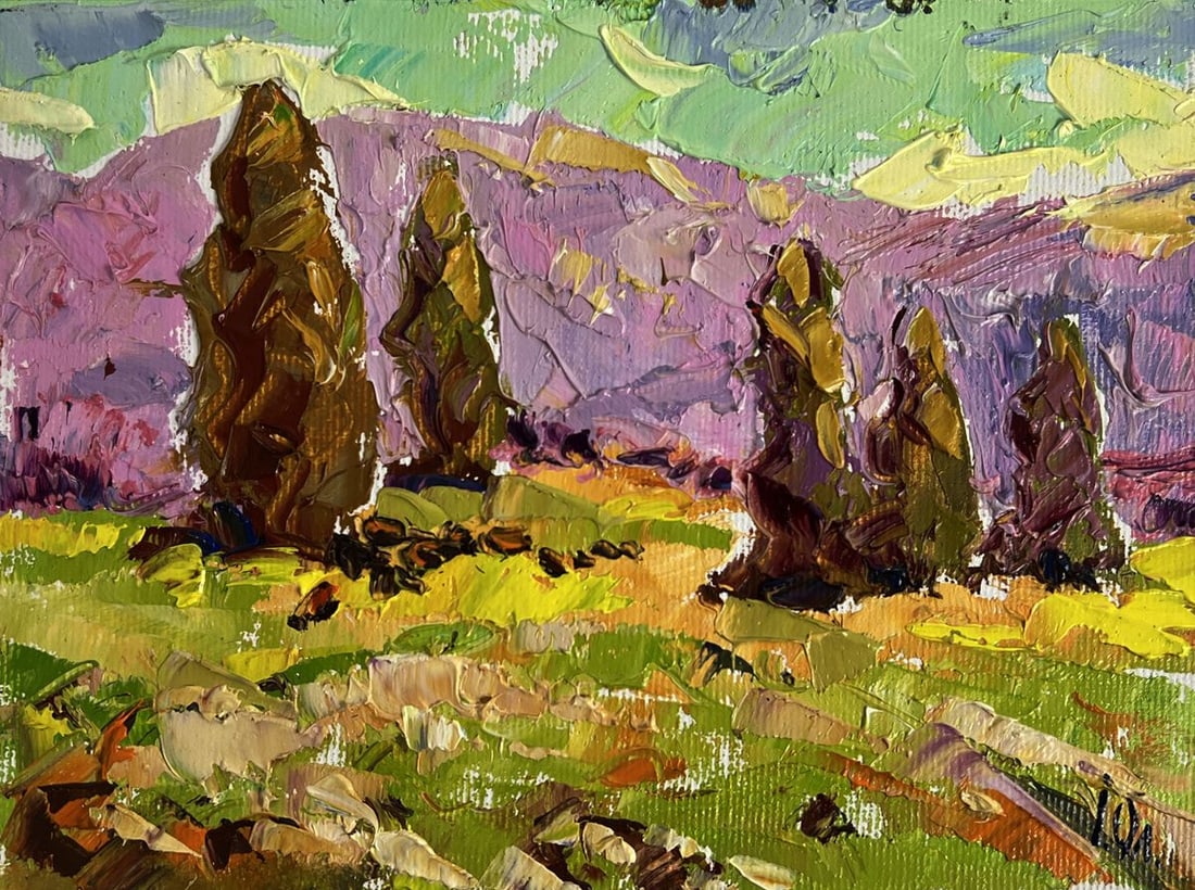 Oil painting With a view of the mountains Oleksiy Ivanyuk - 3