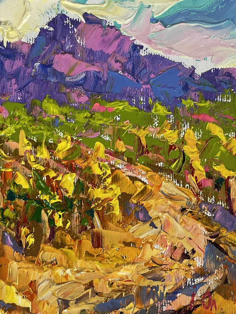 Oil painting Vineyards near the mountains Oleksiy Ivanyuk - 10