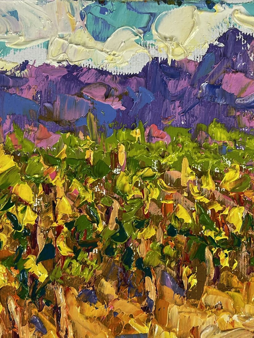 Oil painting Vineyards near the mountains Oleksiy Ivanyuk - 4