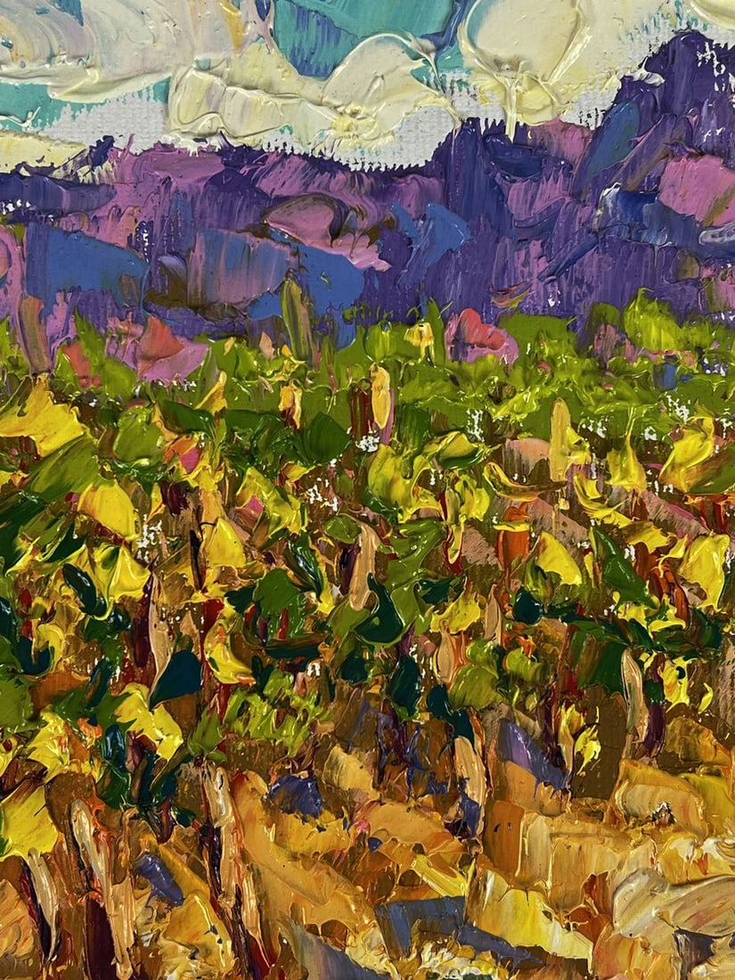 Oil painting Vineyards near the mountains Oleksiy Ivanyuk - 5