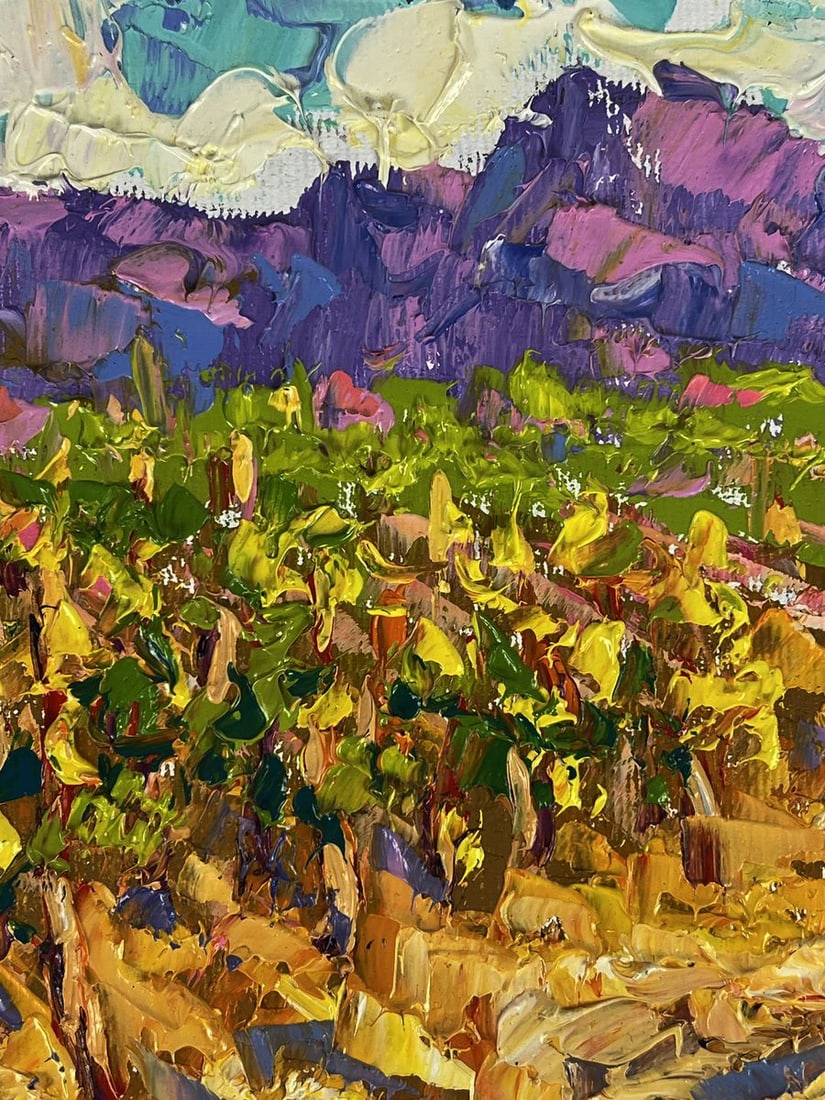 Oil painting Vineyards near the mountains Oleksiy Ivanyuk - 6