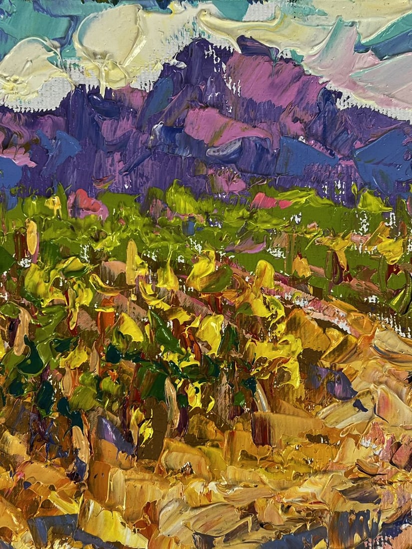 Oil painting Vineyards near the mountains Oleksiy Ivanyuk - 7