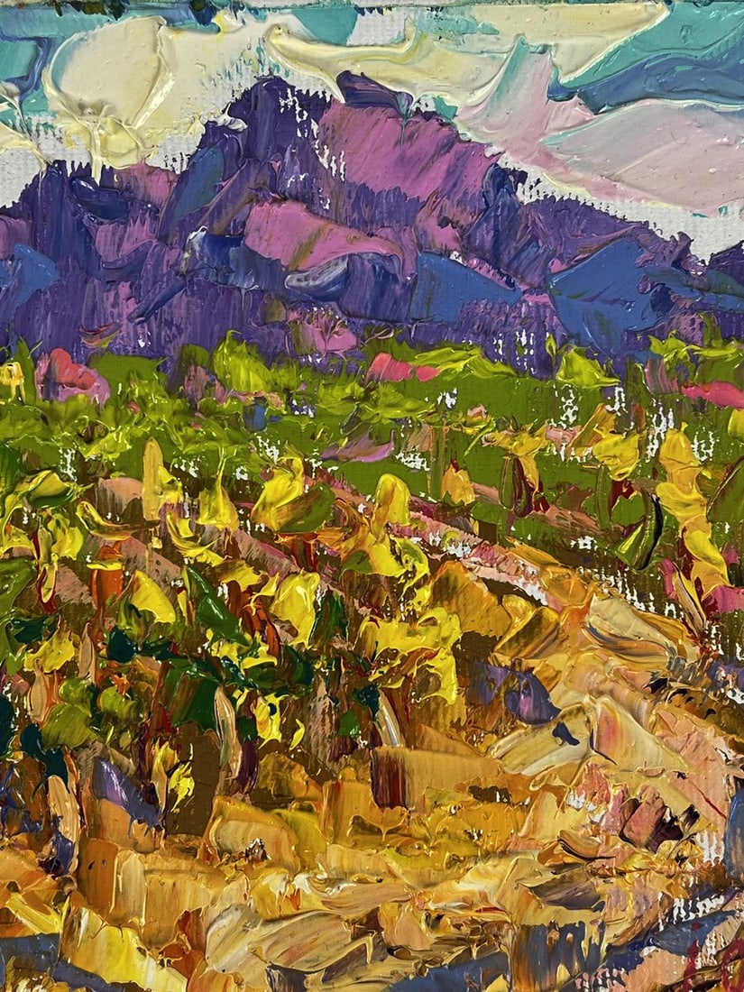 Oil painting Vineyards near the mountains Oleksiy Ivanyuk - 8