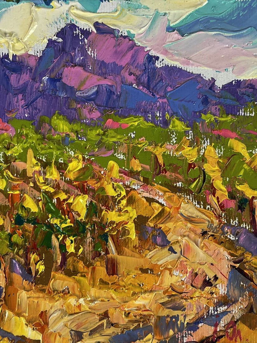 Oil painting Vineyards near the mountains Oleksiy Ivanyuk - 9