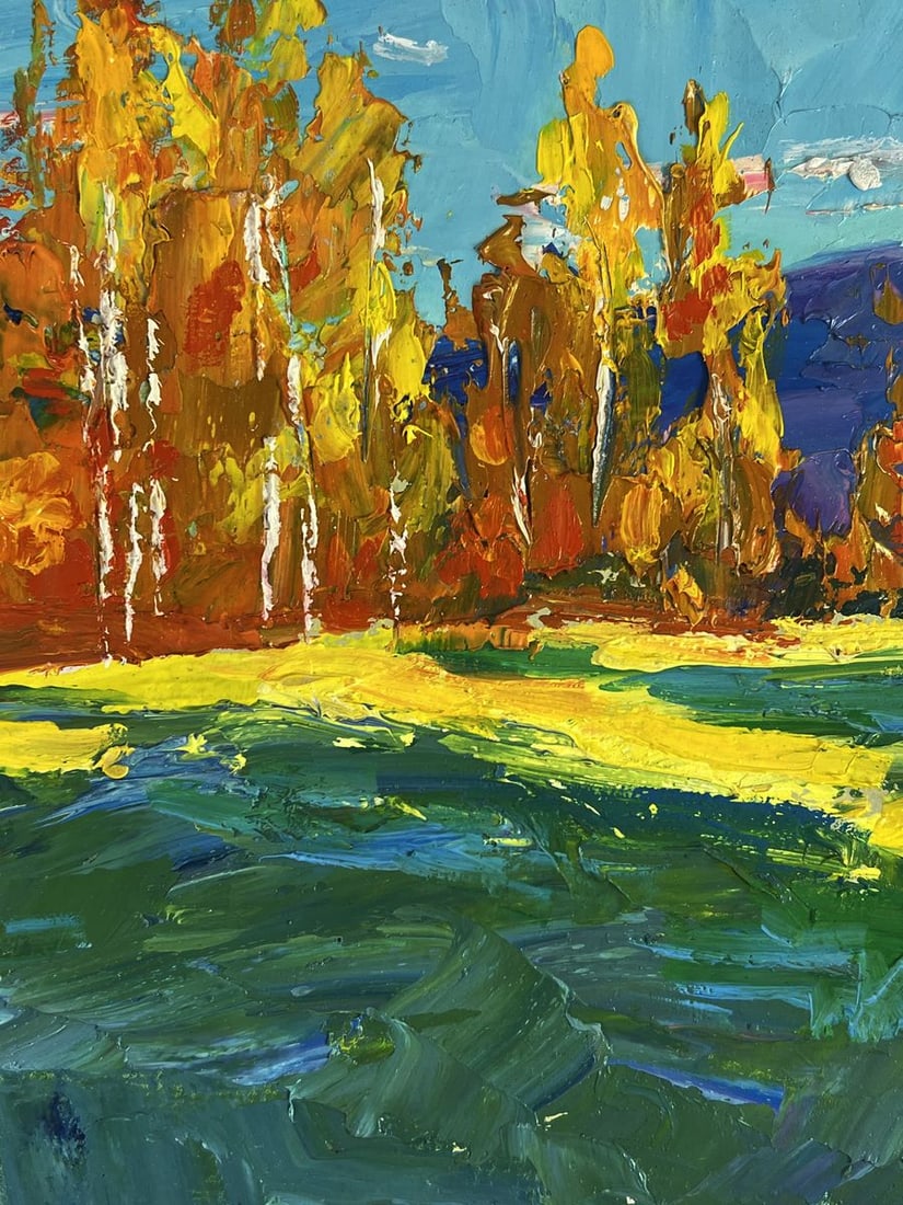 Oil painting Golden birch forest Boris Serdyuk - 4