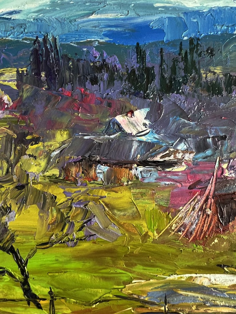 Oil painting Village in the mountains Boris Serdyuk - 6