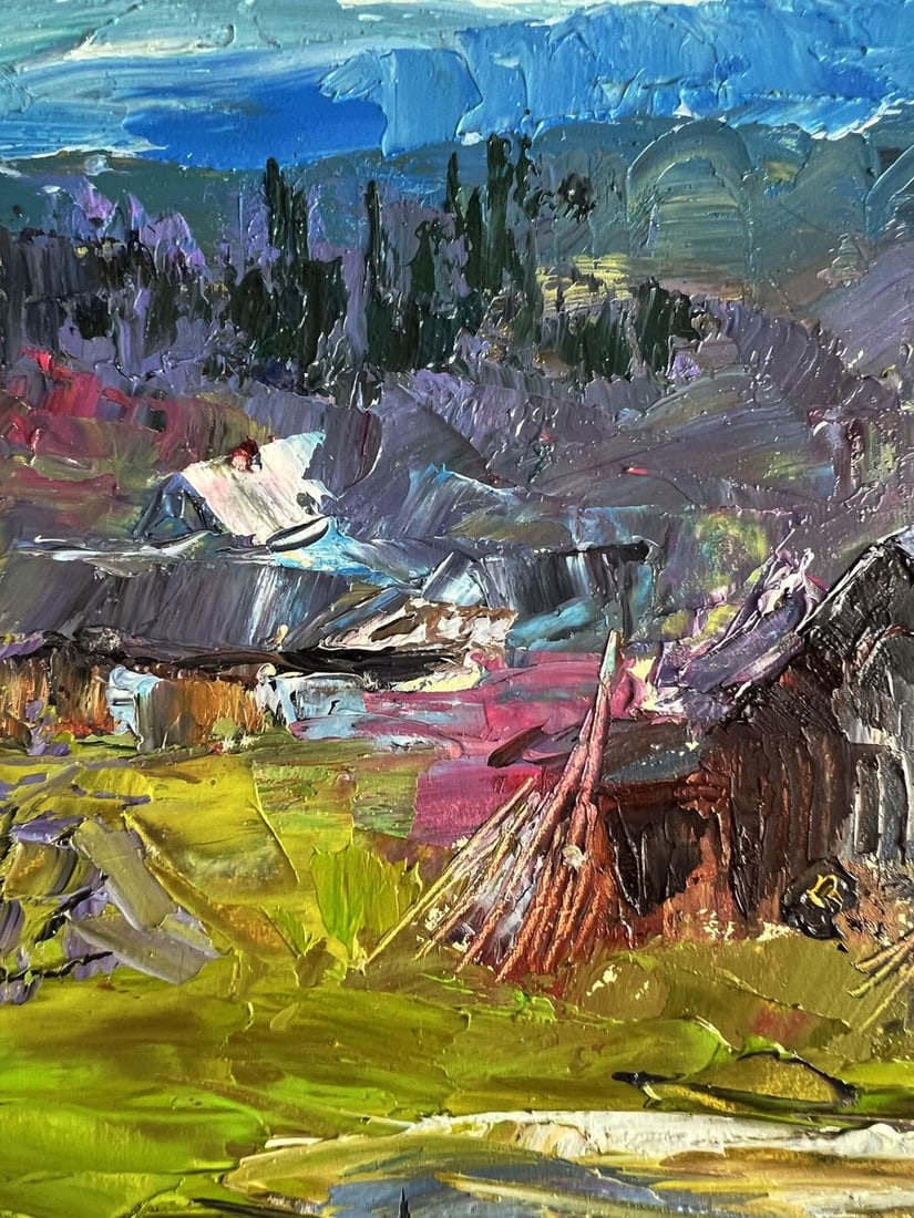 Oil painting Village in the mountains Boris Serdyuk - 8