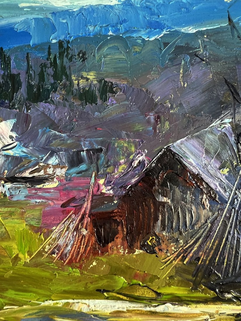 Oil painting Village in the mountains Boris Serdyuk - 9