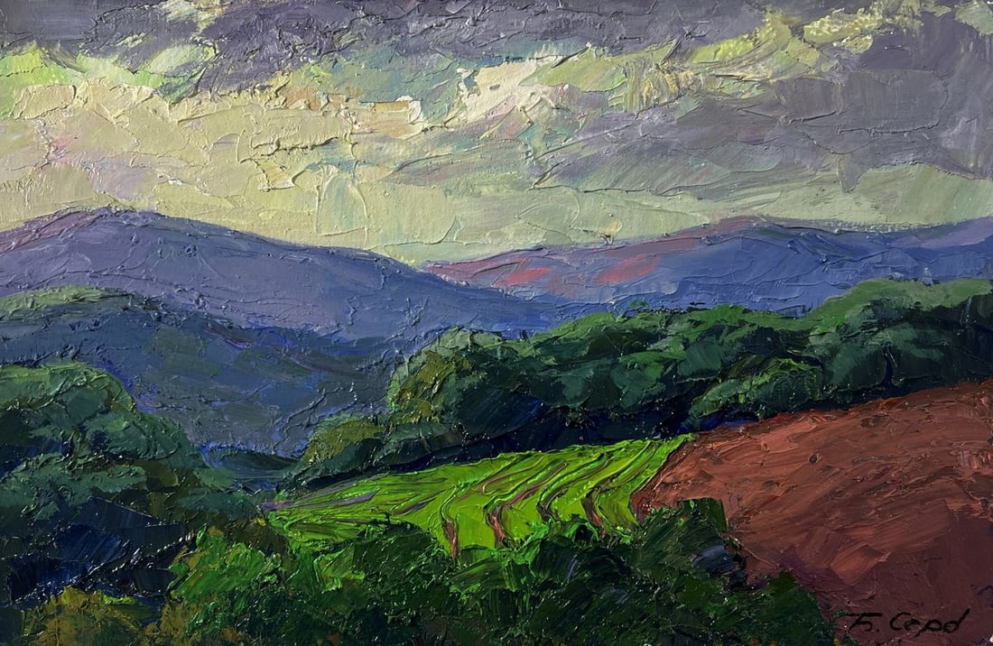 Oil painting Mountain sunset Boris Serdyuk - 3