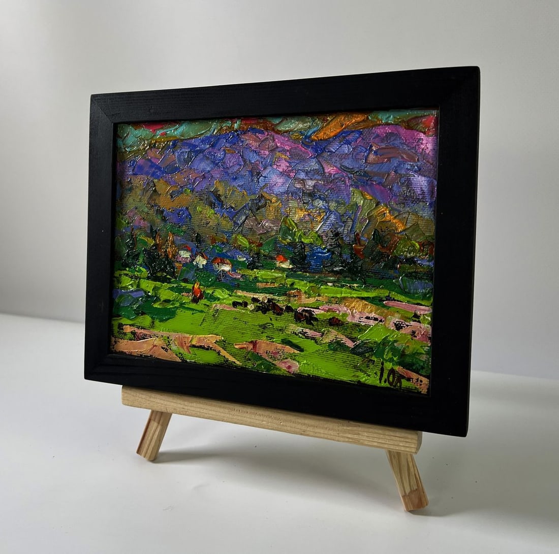 Oil painting Rural mountains Oleksiy Ivanyuk - 2