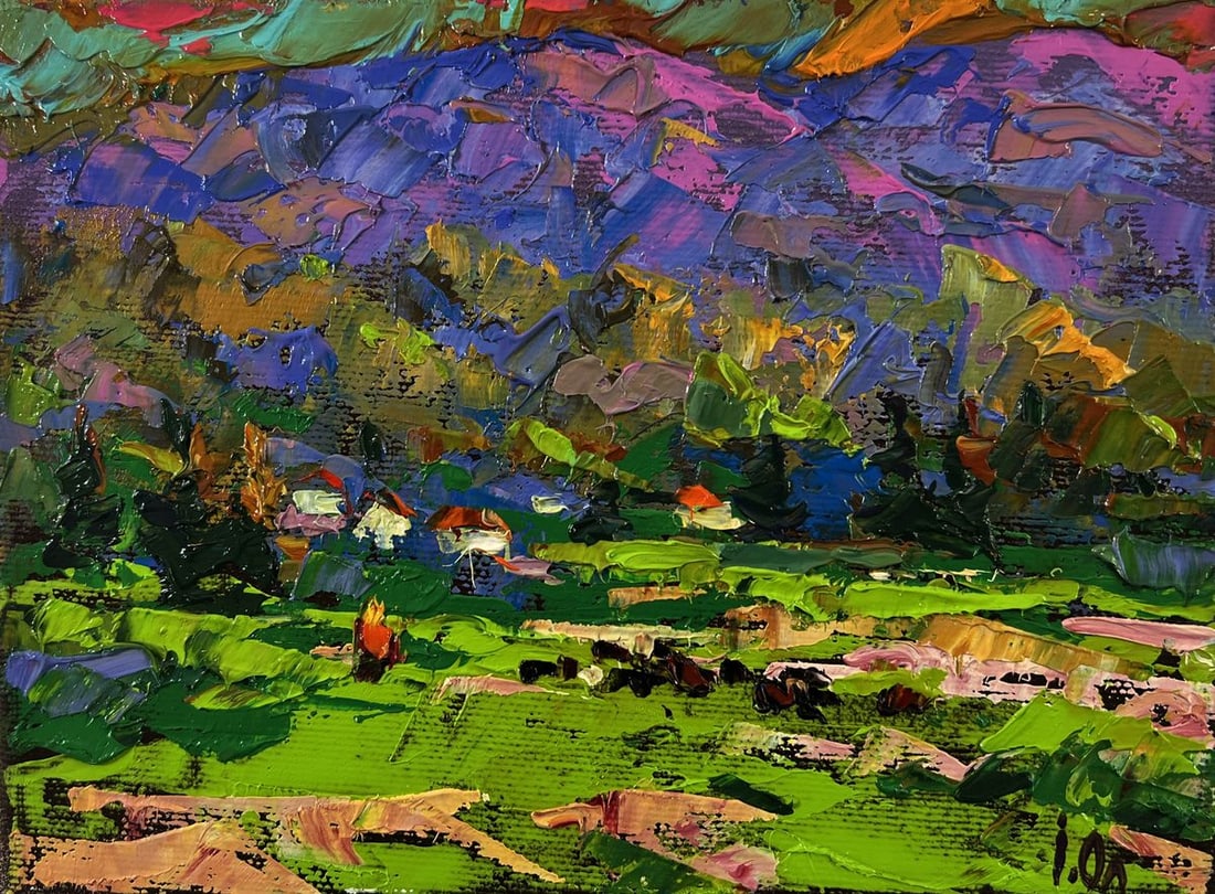 Oil painting Rural mountains Oleksiy Ivanyuk - 3