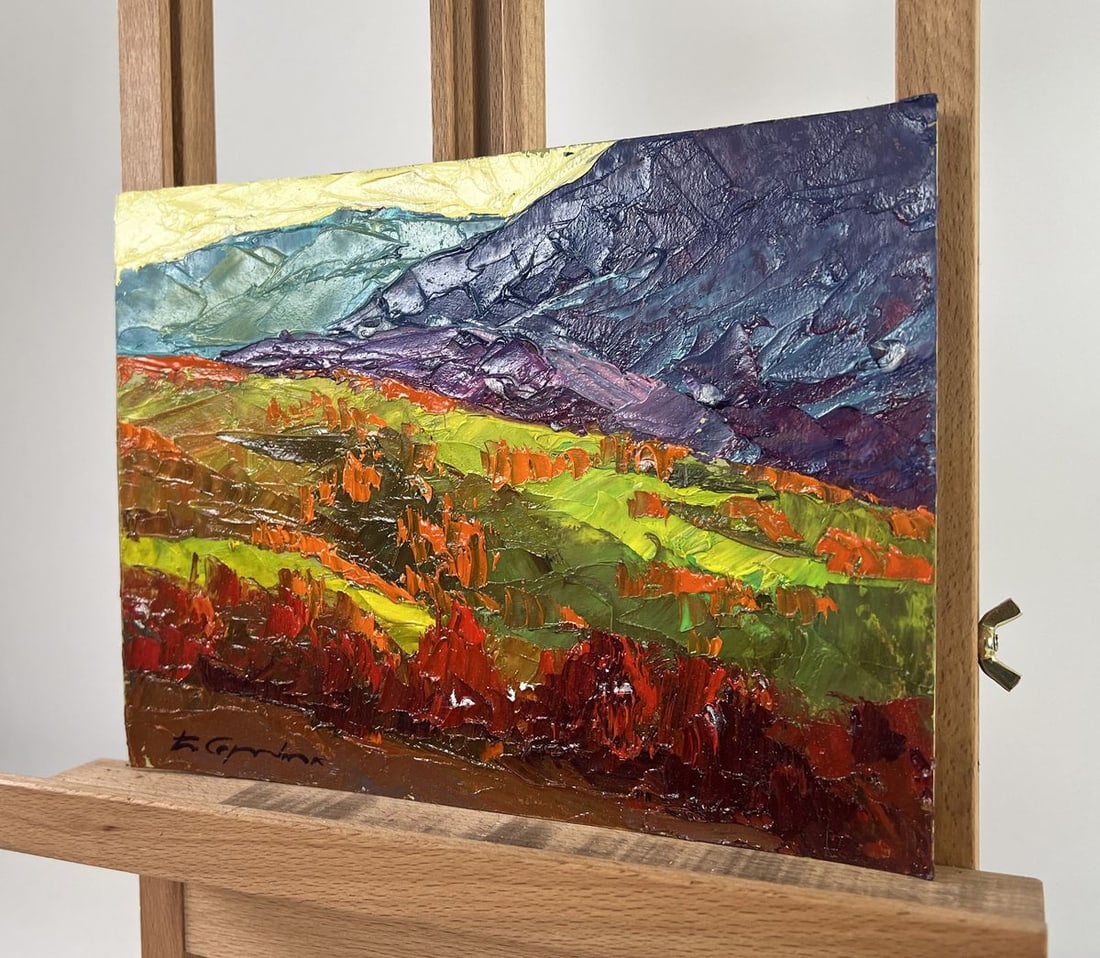 Oil painting Flame of leaves in the autumn wind Boris Serdyuk - 2