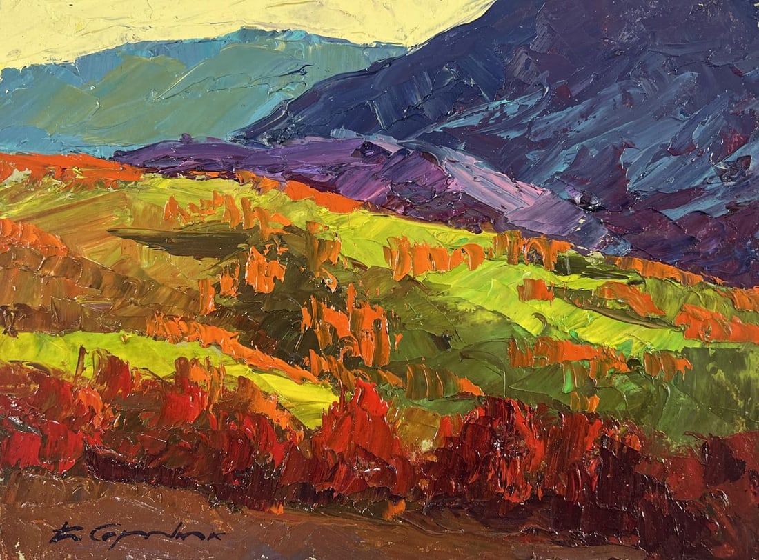 Oil painting Flame of leaves in the autumn wind Boris Serdyuk - 3