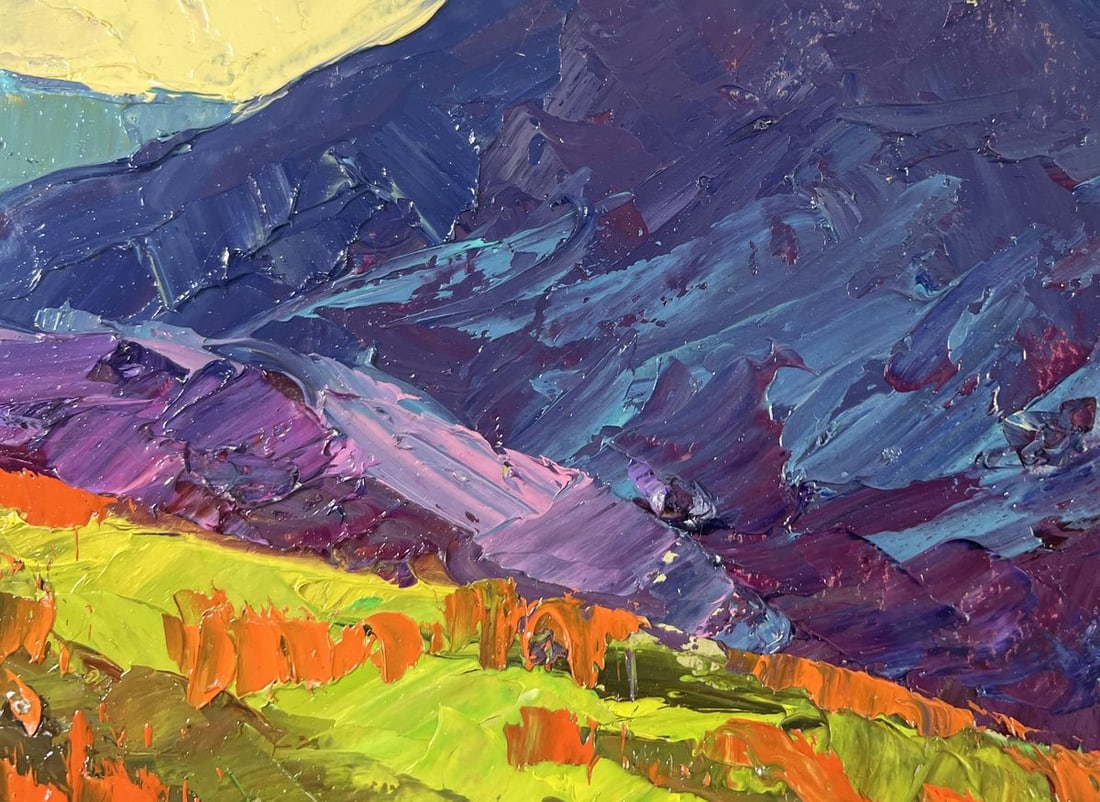 Oil painting Flame of leaves in the autumn wind Boris Serdyuk - 4