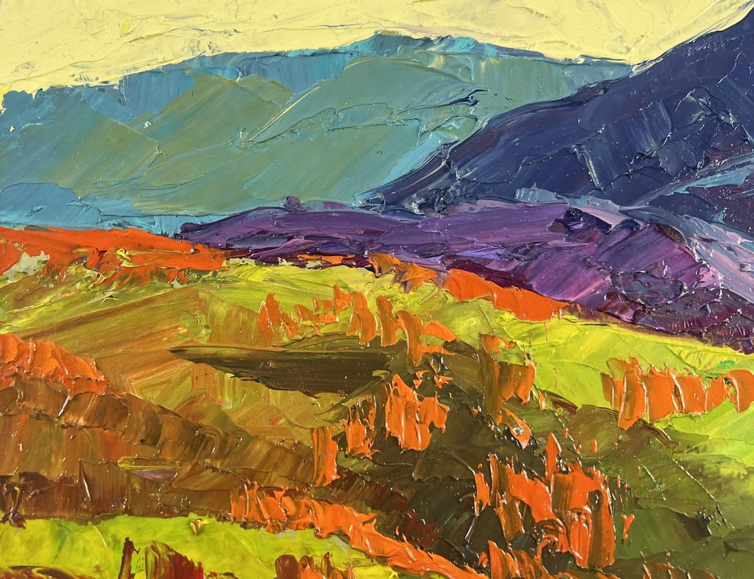 Oil painting Flame of leaves in the autumn wind Boris Serdyuk - 7