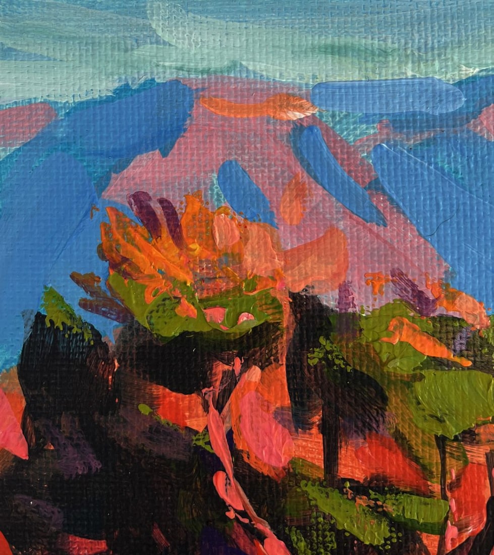 Acrylic painting Stone walls of time Mykhailo Patskan - 6