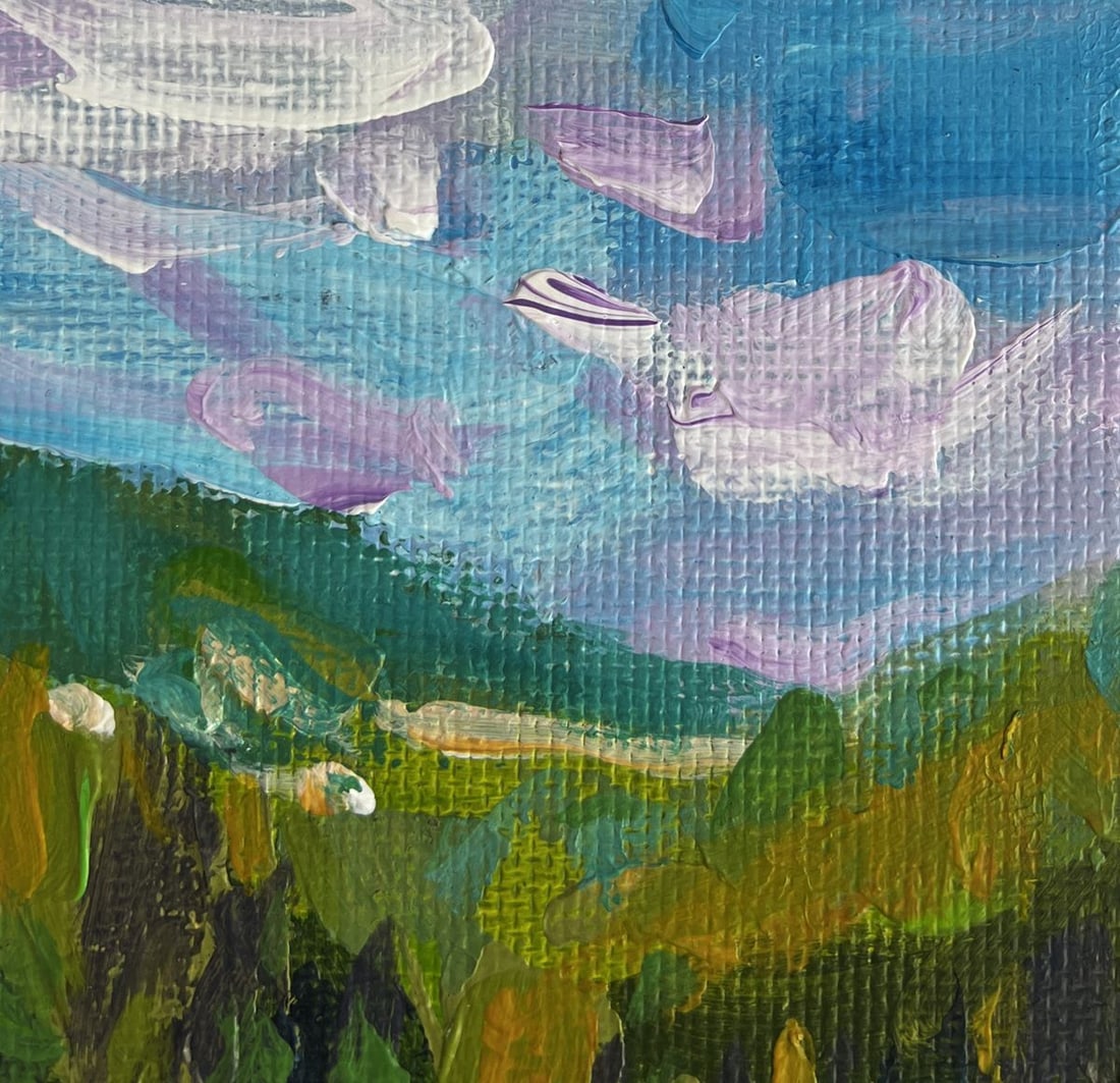 Acrylic painting Summer reflection of the peaks Mykhailo Patskan - 4
