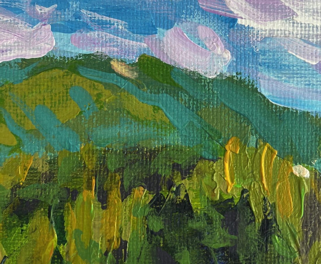 Acrylic painting Summer reflection of the peaks Mykhailo Patskan - 5