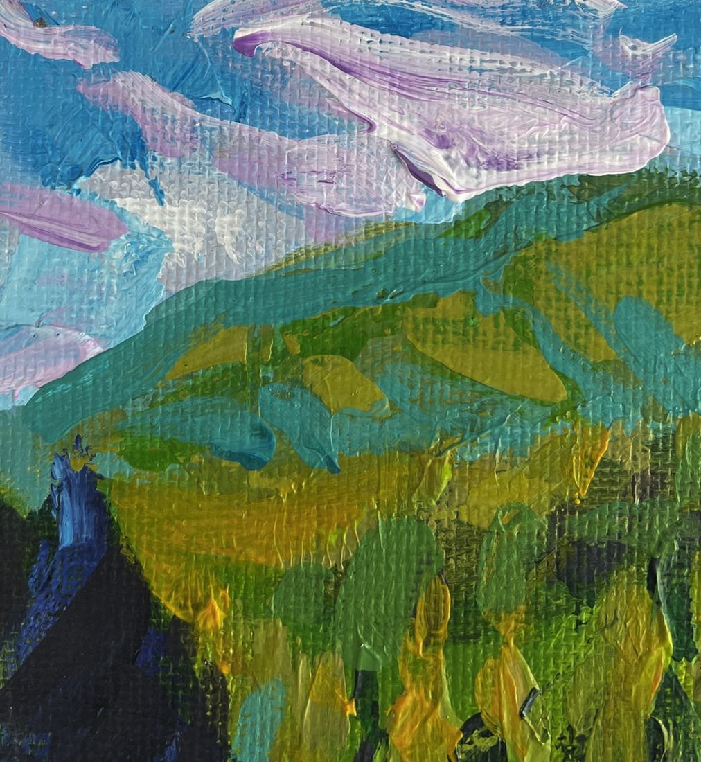 Acrylic painting Summer reflection of the peaks Mykhailo Patskan - 6