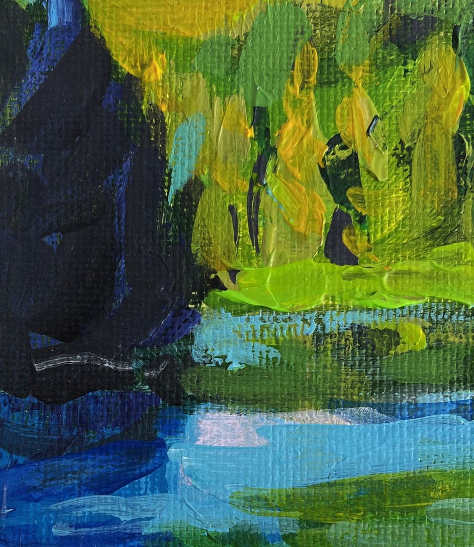 Acrylic painting Summer reflection of the peaks Mykhailo Patskan - 7