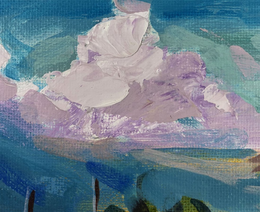 Acrylic painting House in the mountains Mykhailo Patskan - 5