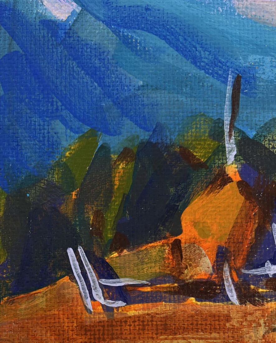Acrylic painting House in the mountains Mykhailo Patskan - 7