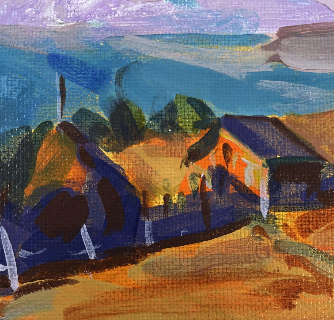 Acrylic painting House in the mountains Mykhailo Patskan - 8
