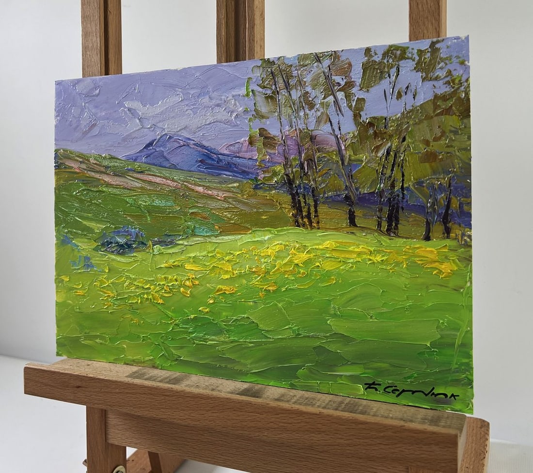 Oil painting Mountain flower fields Boris Serdyuk - 2