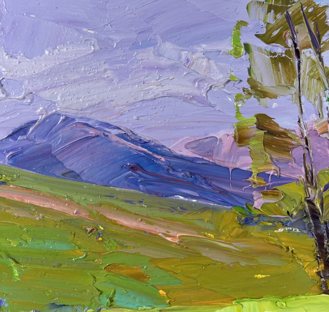 Oil painting Mountain flower fields Boris Serdyuk - 5
