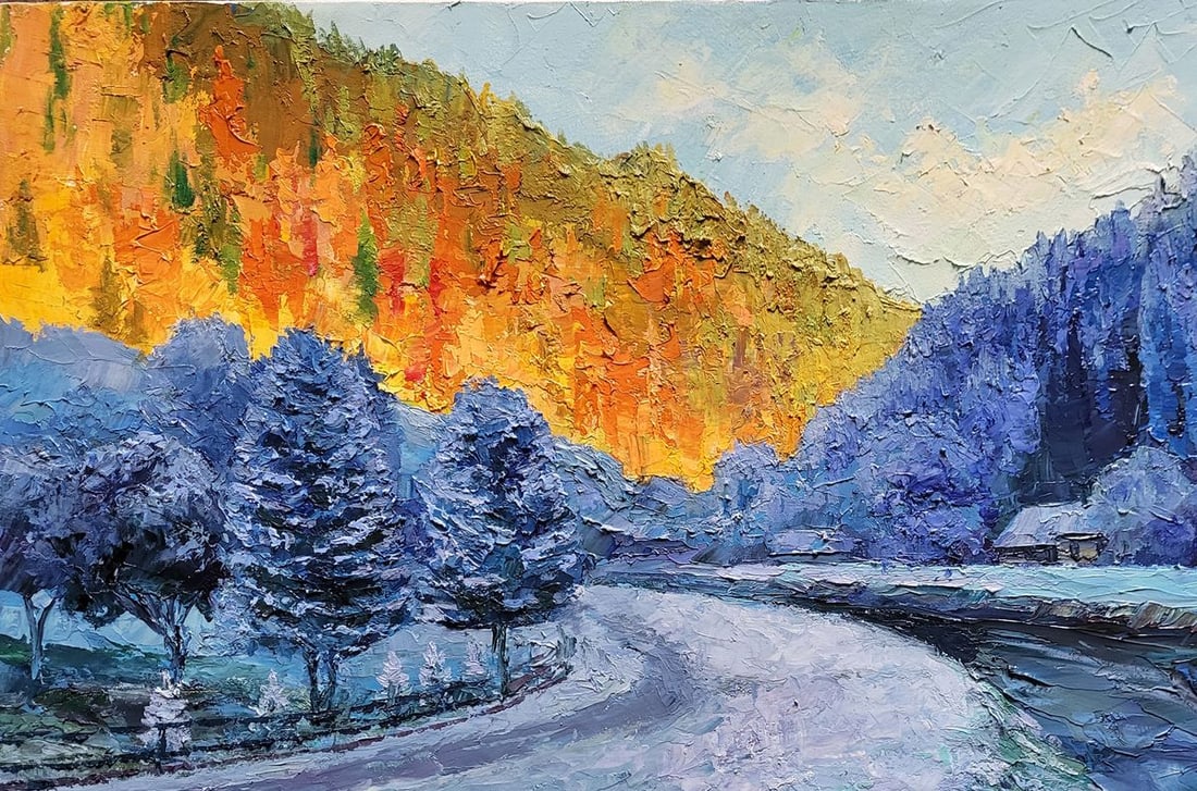 Oil painting Morning frost Boris Serdyuk - 4