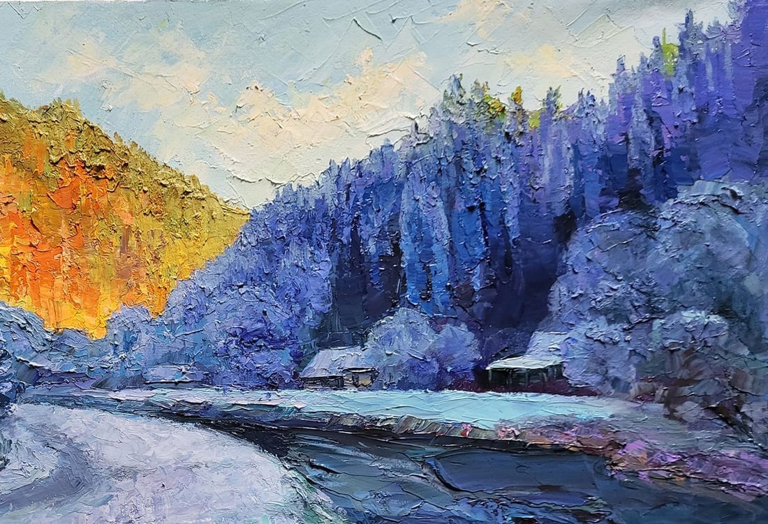Oil painting Morning frost Boris Serdyuk - 5