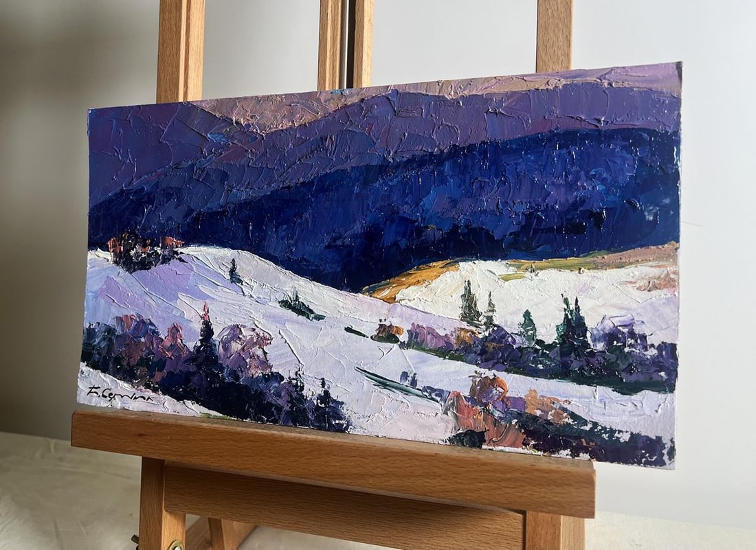 Oil painting Mountain winter expanses Boris Serdyuk - 2