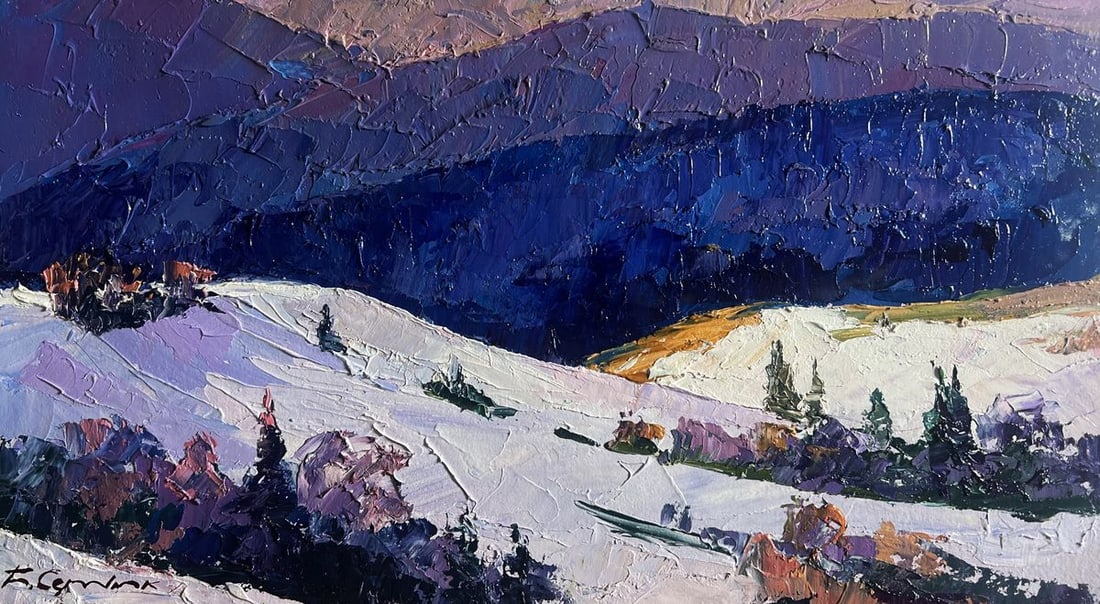 Oil painting Mountain winter expanses Boris Serdyuk - 3