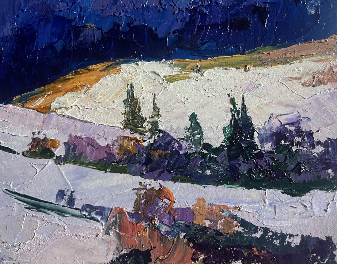 Oil painting Mountain winter expanses Boris Serdyuk - 7