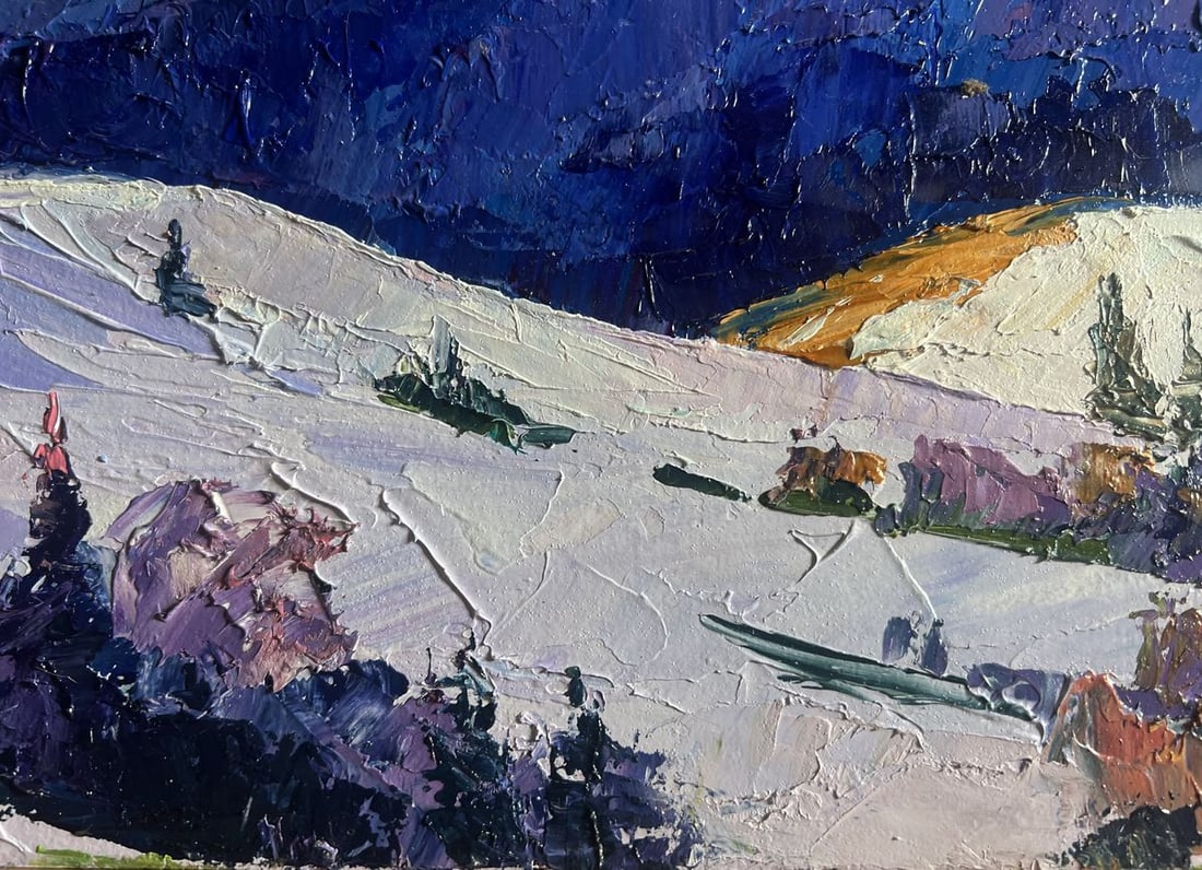 Oil painting Mountain winter expanses Boris Serdyuk - 8