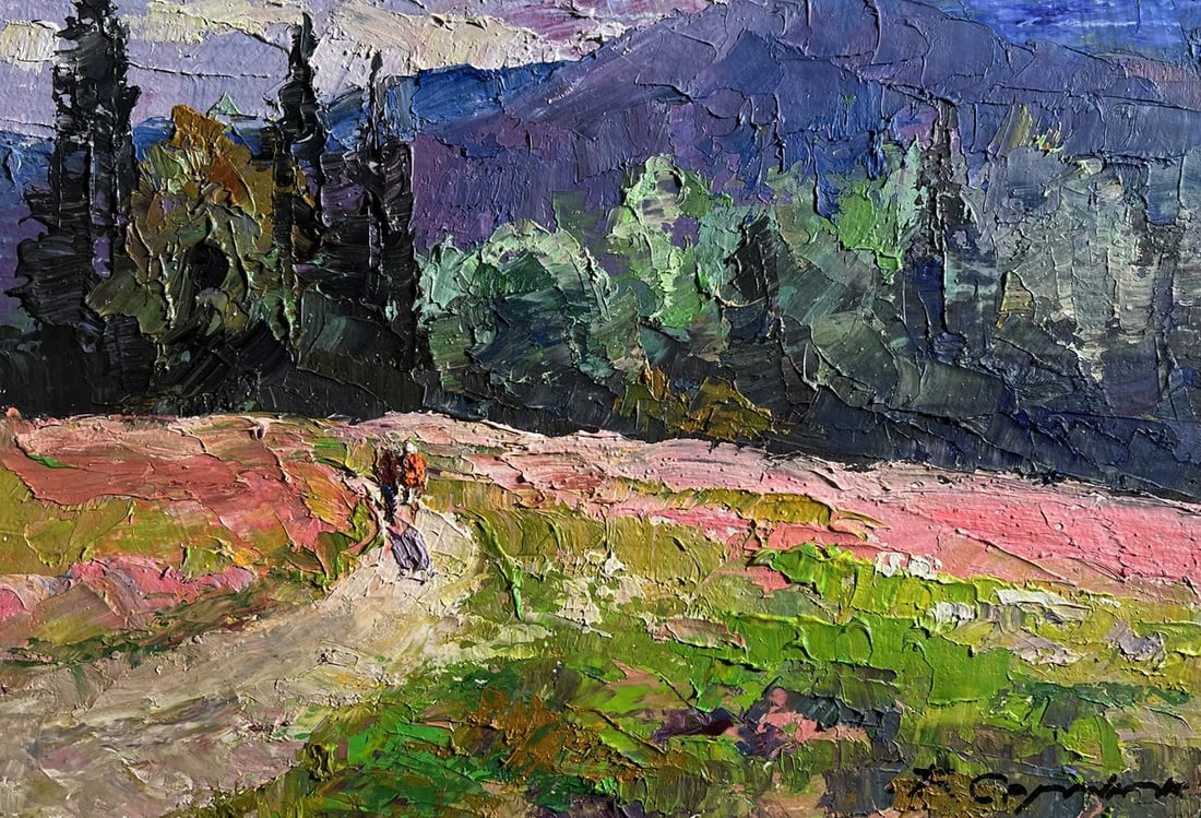 Oil painting Flowery mountain meadows Boris Serdyuk - 3