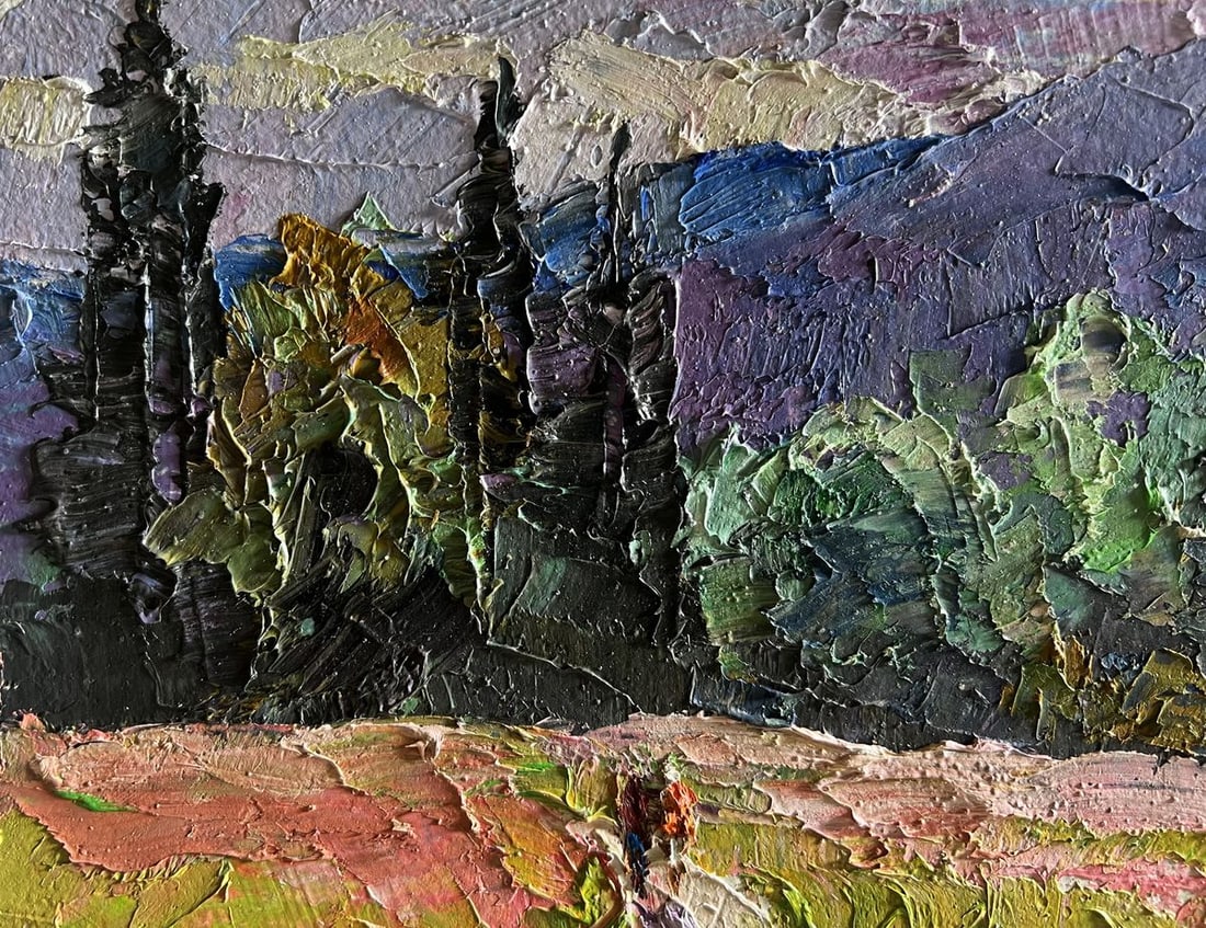 Oil painting Flowery mountain meadows Boris Serdyuk - 4
