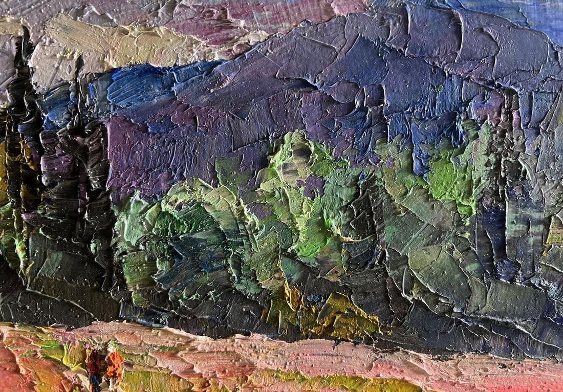 Oil painting Flowery mountain meadows Boris Serdyuk - 5