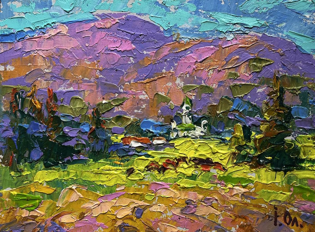 Oil painting In the mountain fields Alex Kalenyuk - 3