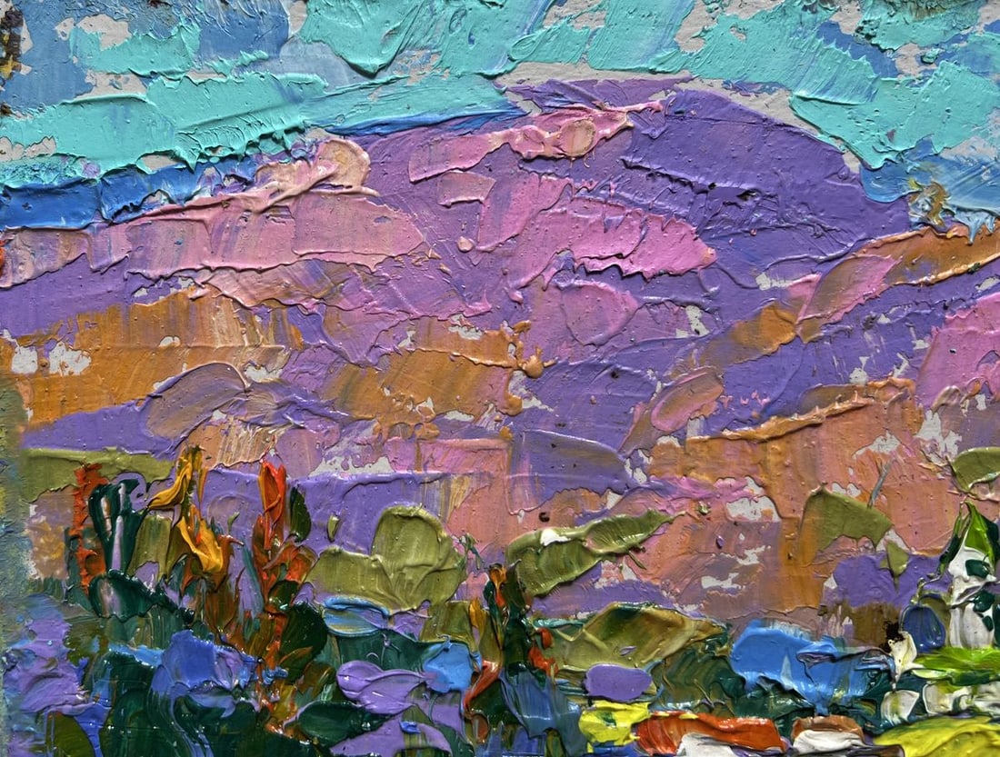 Oil painting In the mountain fields Alex Kalenyuk - 4