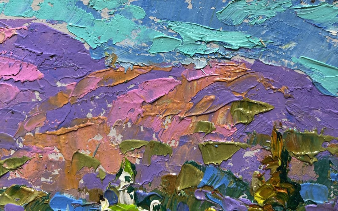 Oil painting In the mountain fields Alex Kalenyuk - 6