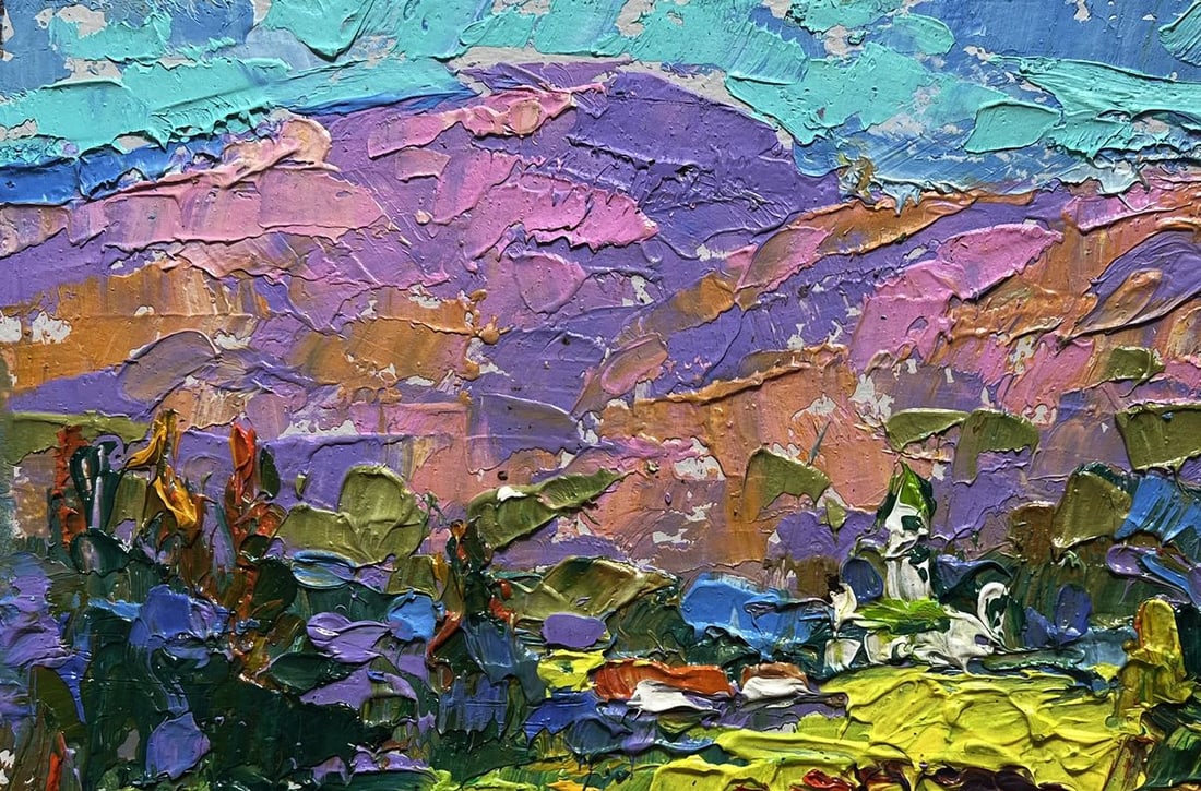 Oil painting In the mountain fields Alex Kalenyuk - 7