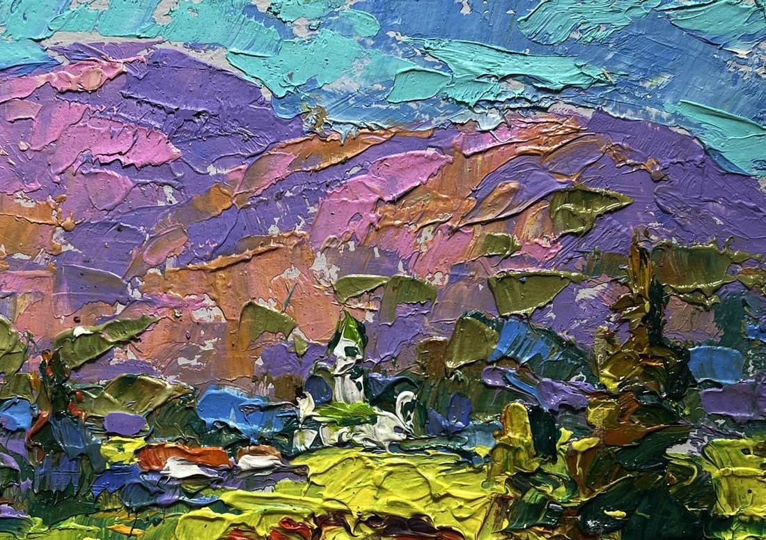 Oil painting In the mountain fields Alex Kalenyuk - 8