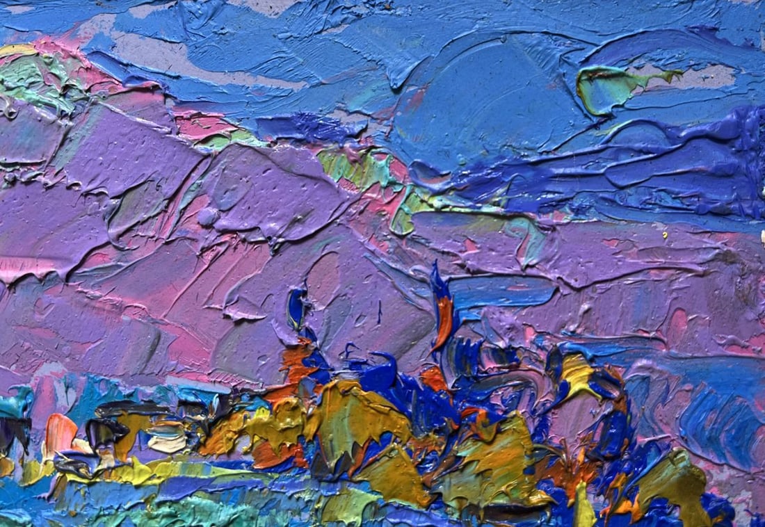 Oil painting Twilight in the Mountains Alex Kalenyuk - 6