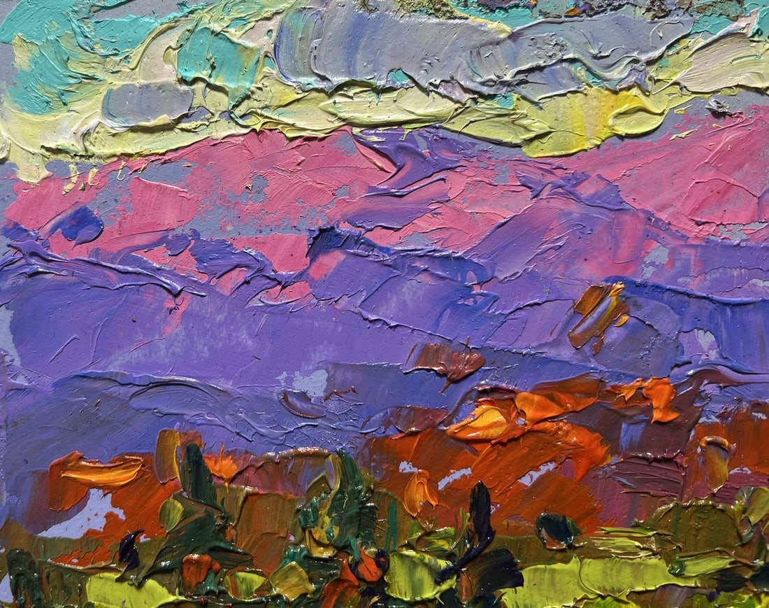Oil painting Fresh mountain stream Alex Kalenyuk - 4