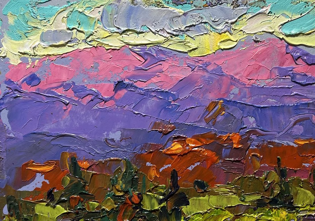Oil painting Fresh mountain stream Alex Kalenyuk - 7