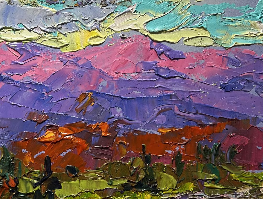 Oil painting Fresh mountain stream Alex Kalenyuk - 8